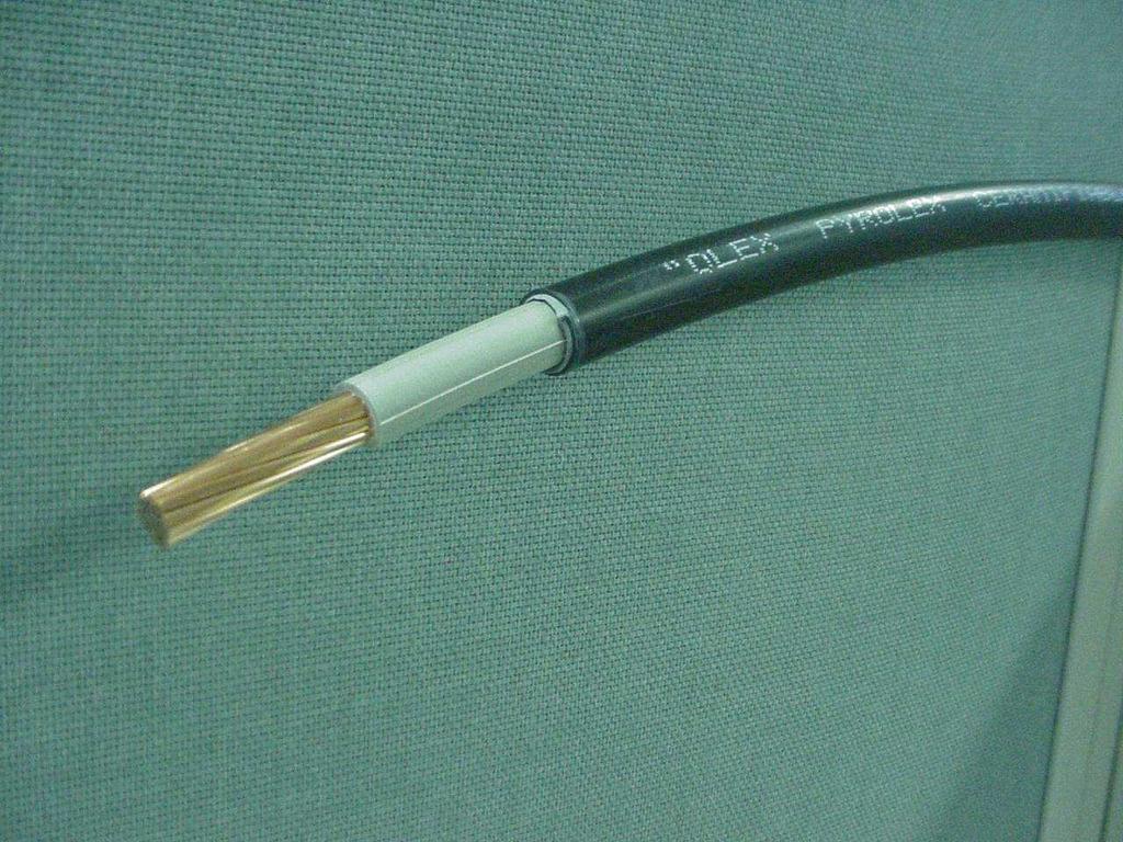The main disadvantages to the use of Mica in cables are associated with OH&S issues as the mica can flake and crumble into very small fragments during cable stripping and the extra time involved in