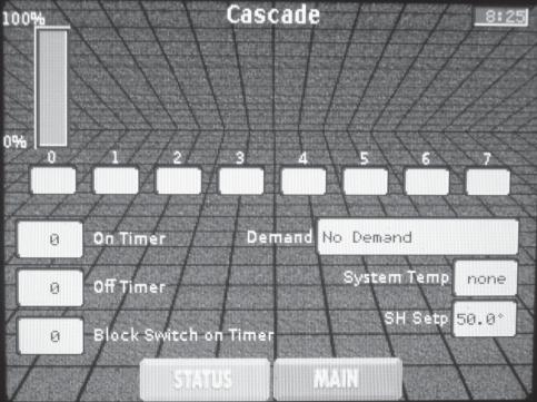 1 Service (continued) Cascade Screen: The Cascade Screen provides the status of the cascade system.