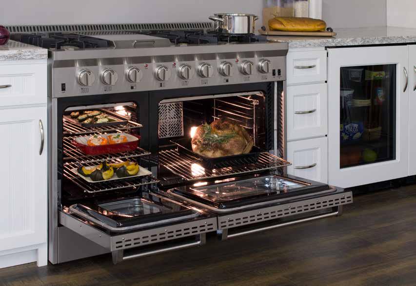 Professional Gas & Dual Fuel Ranges with RapidBake Convection 36" AGA