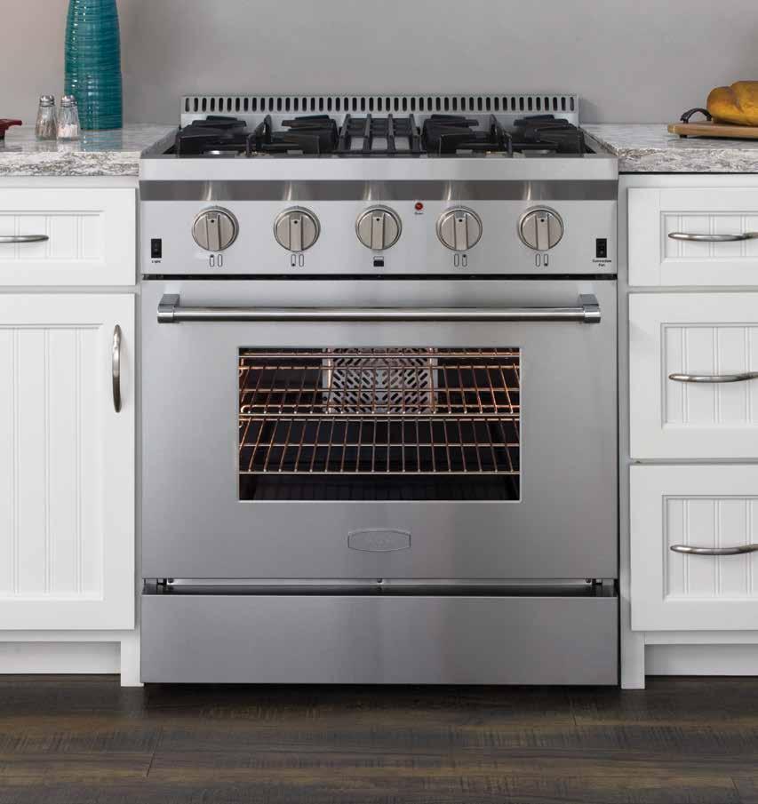styling with professional cooking power in a 30" footprint.