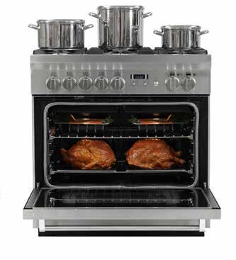 multifunction oven for more cooking performance than any other range in its class. A. True European 7-mode multifunction oven with double fan dual-convection cooking. 1.