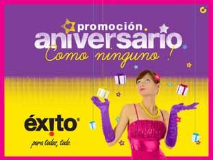 Commercial Events Aniversario Éxito promotional event in the Éxito stores across Colombia, outperformed the results obtained at the event last year.