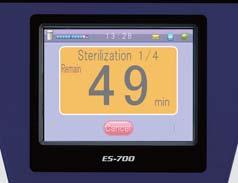 ES-700 also features a view port for checking the sterilization status