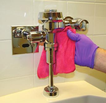 Daily Cleaning Inside the Restroom cont. 9 Wipe sinks and countertops Wipe down sinks and countertops with a clean cloth.