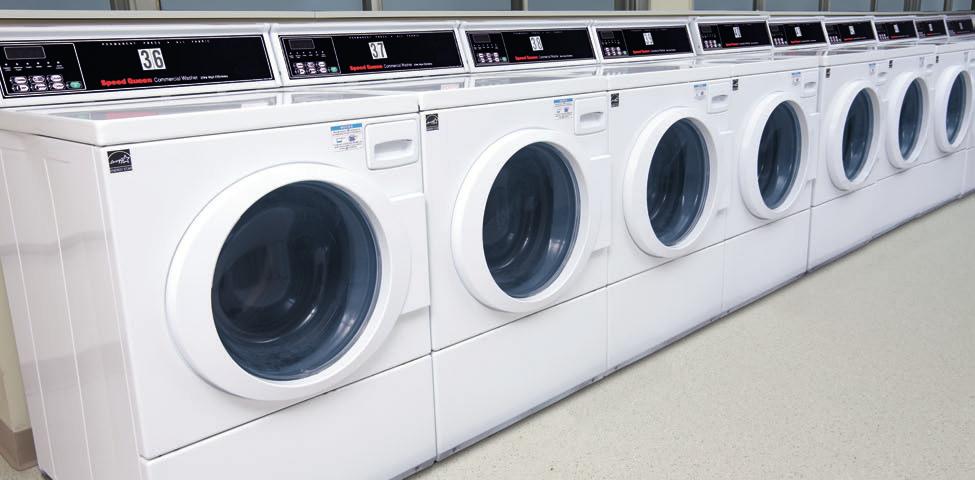 A heavy-duty piano-style hinge makes sure the door is up to the rough demands of a busy coin laundry. A 1,000 RPM spin speed increases overall laundry efficiency by removing more moisture from loads.