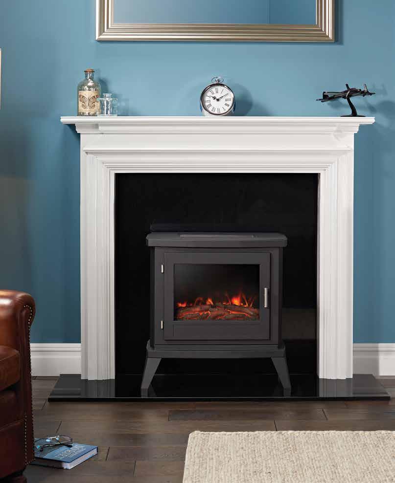 34. Electric stoves eko 1350 Model Shown: eko 1350 black (below) eko 1350 white eko 1350 Wood burning-effect stoves are the latest must-have in home decoration. Powerful, efficient and versatile.