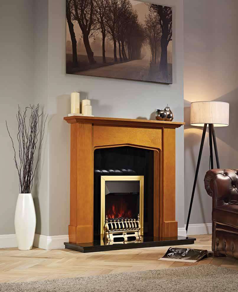 10. Inset electric fires eko 1060/70 Model Shown: eko 1060 shown with the brass Blenheim fret and three-piece bevelled brass frame.
