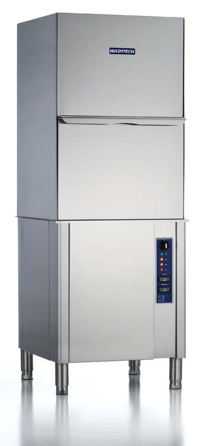 PW1 High Performance Potwasher 500mm Rack W 680mm x D 765mm x H 1850mm The front loading PW1 washes pots, bins, trays and most bowls up to 80 litres and also has a rail for hanging whisks, ladles and