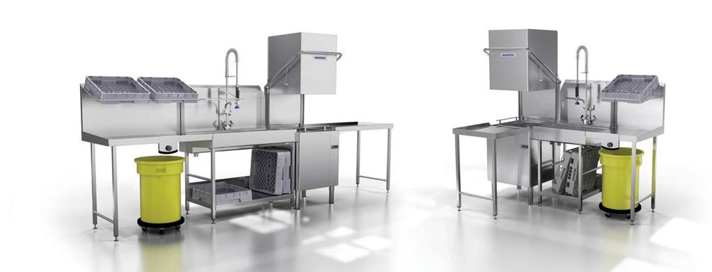 MODULAR BENCHING Washtech offers a series of modular benching solutions designed specifically for our passthrough range of dishwashers.