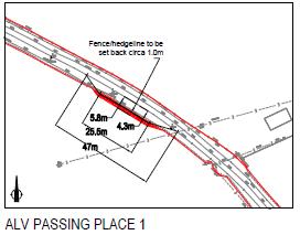 4. Results of survey of passing places a) b) c) The survey was undertaken on 23 rd and 24 th June 2011.