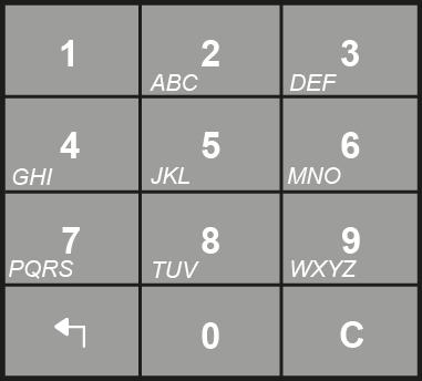 May also be used during programming to enter letters of the alphabet for text message entry. This works in a similar fashion to a mobile telephone keypad. EXIT KEY BACK SPACE/ DELETE KEY 3.