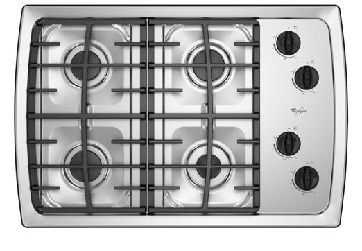 Whirlpool 30 in. Gas Cooktop SCS3017R 30 in.