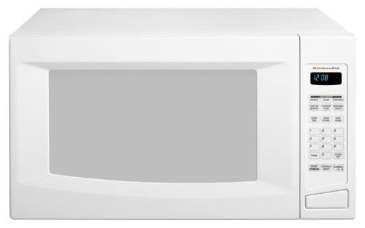 KitchenAid 1.8 cu. ft. Countertop Microwave Oven KCMS185JSS Shown in White for Visual Reference Only. Architect Series Can Be Built-In Over Approved 27 in. and 30 in. Heat Sources 1.8 Cu. Ft.