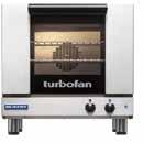 TURBOFAN E23-3 3 TRAY HALF SIZE ELECTRIC CONVECTION OVEN A step up in performance with 2.8kW heating and a bi-directional reversing fan system, the E23-3 offers outstanding cooking and baking results.