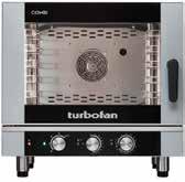TURBOFAN COMBI EC40-5 FULL SIZE 5 TRAY ELECTRIC COMBI OVEN Aesthetics, power and performance combine to make the EC40-5 a smooth operator, ideal for front of house operations.