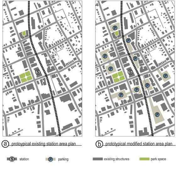 Large lots with surface parking should relate to the established block size of the surrounding street grid.