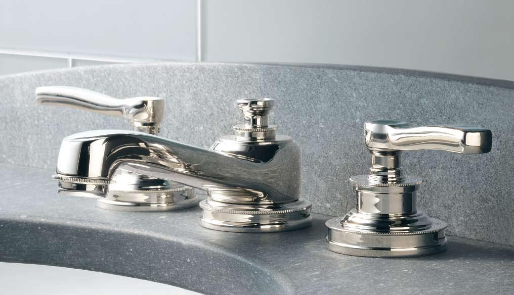 FINISHES asbury TRANSITIONAL bath hardware collection Hand-polished, richly plated finishes bring out the intricate ridged detailing on our Asbury collection.
