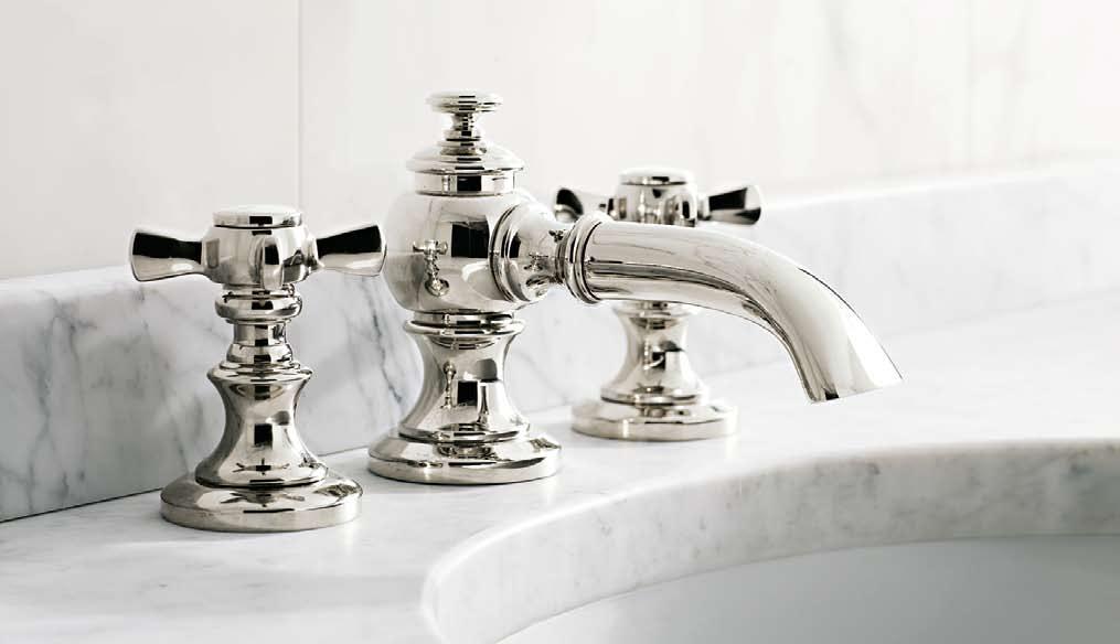 FINISHES LUGARNO classic bath hardware collection Polished chrome Polished nickel Lugarno remains forever faithful to its forebears: those classical fixtures found in the premier hotels of European