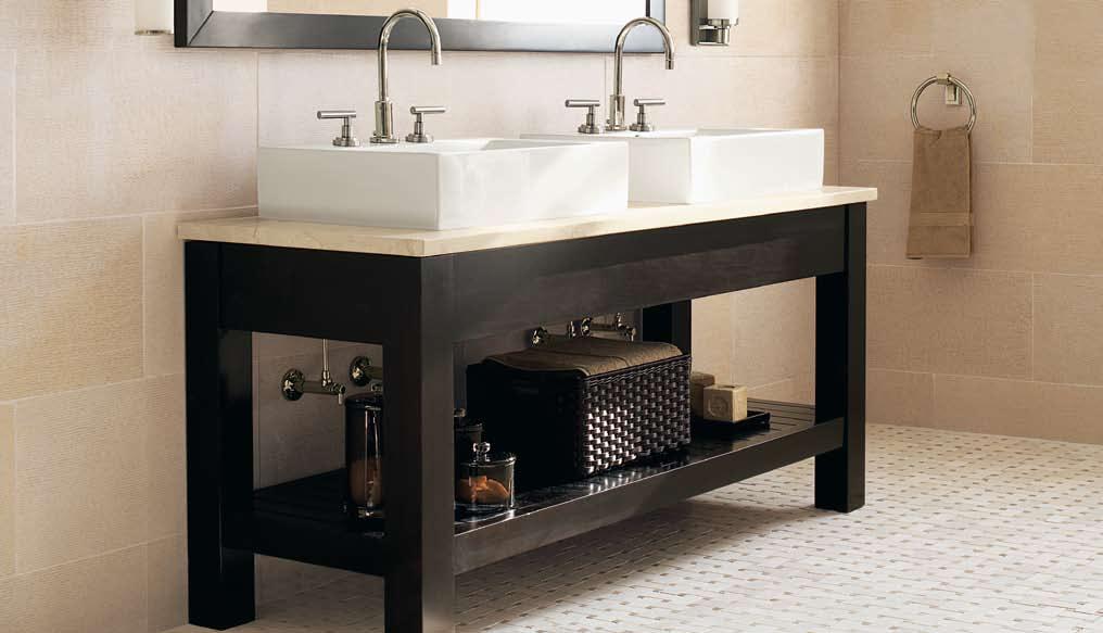 FINISHES TOPS PARSONS CONTEMPORARY Bath FURNITURE collection Solid birch frames. Choose from vessel or undermount basins.