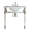 0215 Gramercy Single Glass Washstand Washstand: includes basin and top; 36"W x 24"D x 34N"H