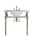 0210 Gramercy Single Metal Washstand Washstand: includes basin and top; 36"W x 24"D x 34K"H