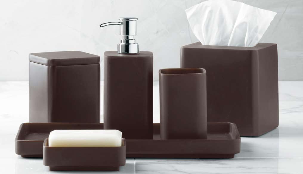 CONTEMPORARY countertop accessories collection Modern accents fr the bath,