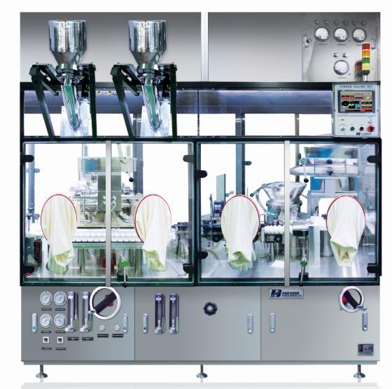 2. Injection Automation line Filling & Rubber Stoppering Powder Filling & Rubber Stoppering Machine (Dosing Disk Type) DPF series Special Feature 1 st Developed Powder Filling Machine in Korea Exact