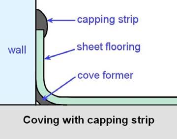 Examples of Acceptable Coving Installations: (filleting strip) { 10 cms (4 ) Note: In rural or remote areas where professional installation & repair services are not available,