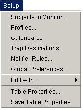 2 To determine your account privileges, view the Setup menu in the Live Exceptions Browser.