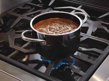 Cycling on and off, each Star Burner can maintain temperatures as low as 100, a must-have option for cooks who demand perfection when preparing delicate sauces, melted cheeses, or even sugary