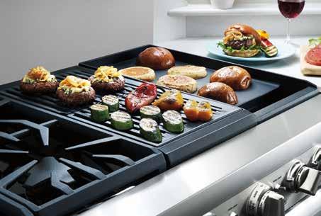 optional grill accessory. Both feature a non-stick, rust-proof castaluminum fusion coated surface that is dishwasher-safe for easy cleanup.