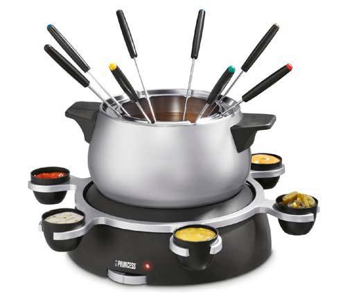 Luxury fondue pan Removable from the separate heater base 1.