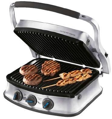 112400 Panini Grill 1600 Watts Robust Contact Grill Table Grill Designed in Brushed Steel Durable Cast Aluminium Components Two Sets on
