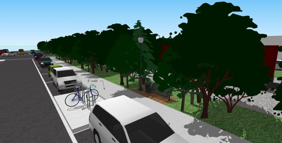 While the Town has discussed a variety of changes to the corridor to improve bicycle safety, the limited right-of-way, limited on-street parking supply and reservations about reverse-angle parking