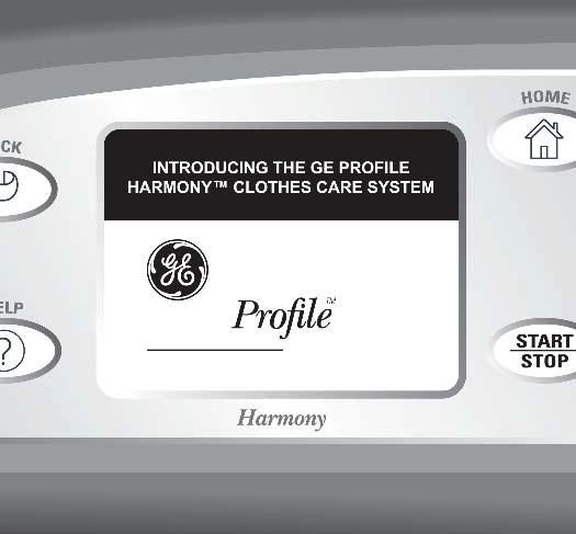 Show and tell. GE Profile Harmony clothes care system.
