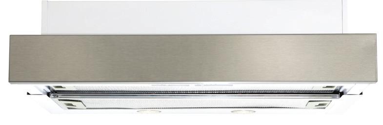 600mm Slideout Rangehood RS6S Stainless Steel RS6W White 169 440m 3 /h airflow, twin motor, ducted and recirculating, halogen