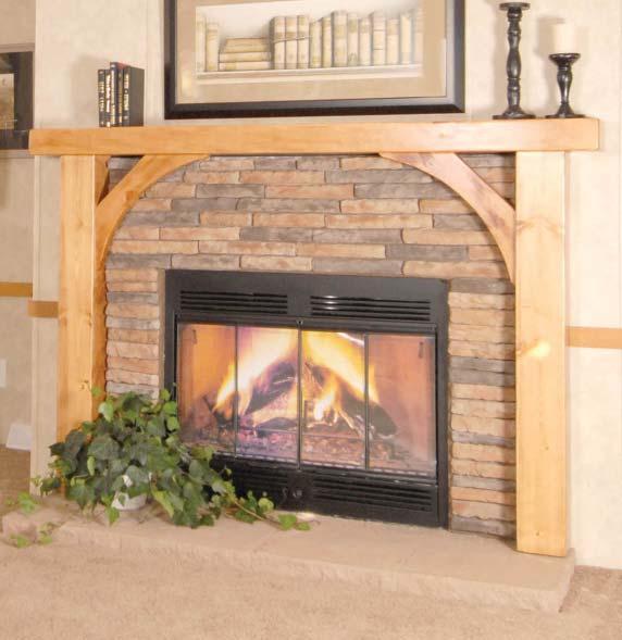 MF-465 LED Fireplace with heat and M-Stone (left) and Ship Lap