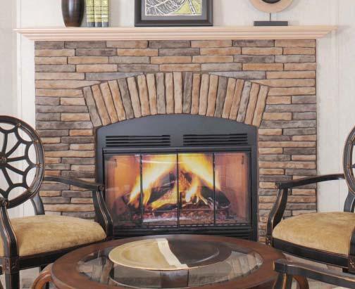 Stacked Stone Fireplace - Also Available in Full Stacked Stone