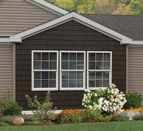 Cranberry and Green Vertical Siding & Shake Accent Colors Available: Vertical Siding