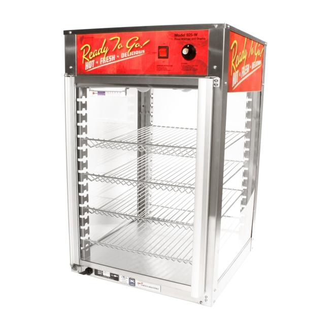 FOOD WARMING/ MERCHANDISING CABINET MODEL 925W This warmer/merchandiser provides heated circulating air to keep foods fresh and evenly warmed.