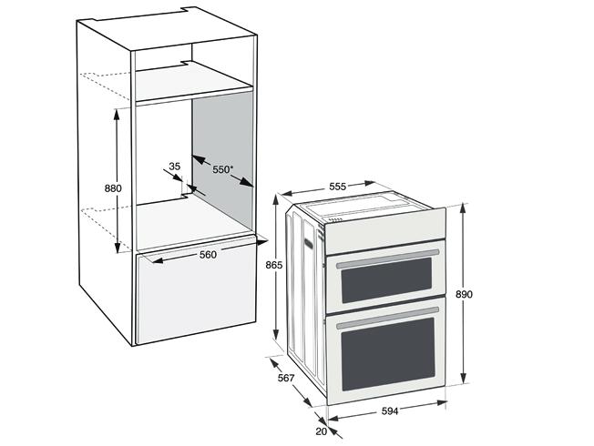 User manual LAM4603 13 - Installation The product should only be installed by suitably qualified persons. Before installation The appliance is intended for installation in Howdens kitchen cabinets.