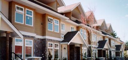 The use of clapboard siding, scale siding, and board and batten for exterior walls is encouraged; the use of stone as accent material is also recommended; Houses on narrow lots should not be less