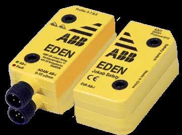 highest safety level Eden AS-i is a non-contact safety sensor for use on interlocked gates, hatches etc. Eden AS-i consists of two complementary parts called Adam and Eva.