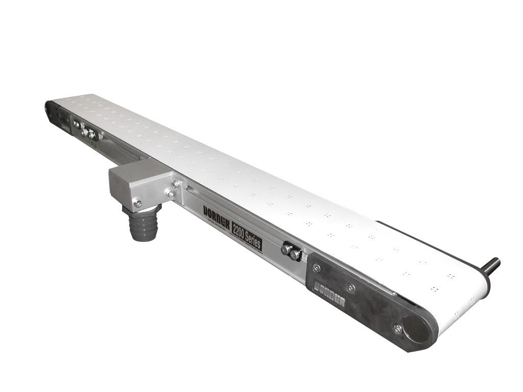 Vacuum Ports: Vacuum is drawn through the side frame of the conveyor 2.1" (53 mm) O.D.