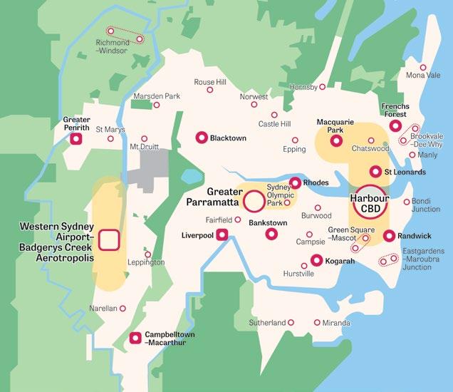 Economic Corridor Health and Education Precinct Strategic Centre Western Sydney Employment Area 2036: Job containment A
