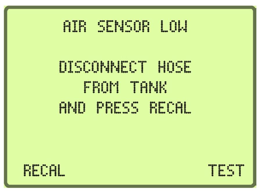 5.7. Air Sensor Low In the event you receive an Air Sensor Low message there is no need to discontinue use.