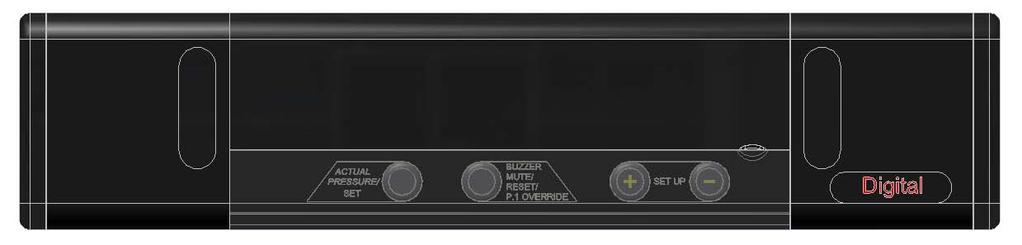 The layout of the control unit is as follows: Key Symbol on front panel Function 1 ACTUAL PRESSURE / SET 2 BUZZER MUTE / RESET / P.