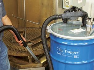htm The Chip Trapper uses EXAIR s compressed air powered Reversible Drum Vac (included) that can fill or empty a 55 gallon drum in less than two minutes.