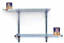 WalStor system show demonstrating an uneven load capability WalStor Modular Wall Sys tem Maximize your space utilizing previously unused wall area for storage, prep work, almost anything while keep