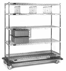 Shelving features the patented QuadTruss design, increasing shelving strength up to 25%. Posts are grooved and are numbered on one-inch increments, enabling shelves to be adjusted up and down.